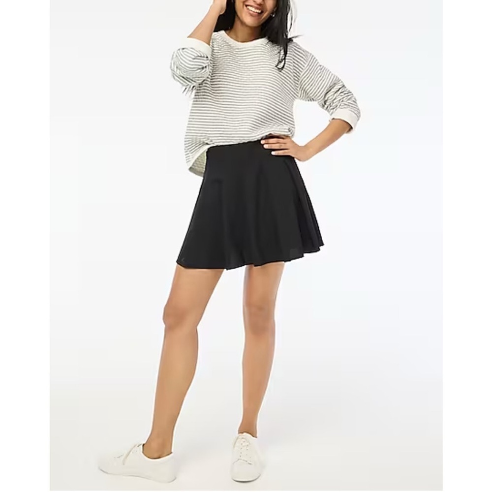 J.Crew Active Womens XXL Black Pleated Tennis Skort Pickleball New